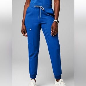 Fabletics On-Call Jogger Scrub Pants High Rise 28” Royal Blue - Size S